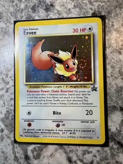 Eevee 11/53 WotC Black Star Promo Holo Vintage Pokemon Card - Image 1