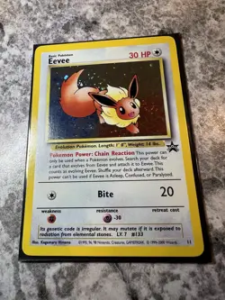 Eevee 11/53 WotC Black Star Promo Holo Vintage Pokemon Card - Image 4