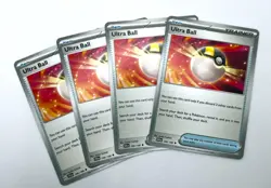 Pokemon Scarlet & Violet Base Set Ultra Ball Playset Trainer Cards 196/198 x4 4x - Image 1