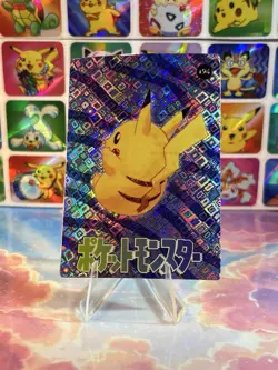 Pokemon Pikachu Vintage Pocket Monsters Vending HOLO Prism Sticker 1998 Nintendo - Image 1