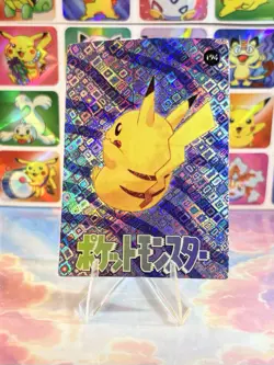 Pokemon Pikachu Vintage Pocket Monsters Vending HOLO Prism Sticker 1998 Nintendo - Image 3