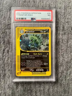 2002 Pokemon TYRANITAR #29/165 Expedition - Cosmos Holo Rare English PSA 7 - Image 1
