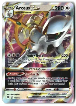Arceus VSTAR ⭐ 123/172 Holo Rare VSTAR Brilliant Stars 2022 Pokemon NM - Image 1