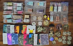 Pokemon TCG Accessories Lot - Coins, Pins, Dice, Dividers, Metal Dice/Coins - Image 1
