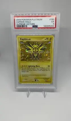 Pokemon Platinum TCG 2009 Supreme Victors Zapdos #150 PSA 5 Holo EX - Image 1