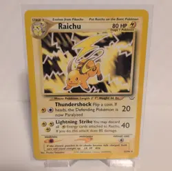 Wizards Raichu Base Set 2 Rare Pokemon Illus. Yamashita Card 21/64 2000 - Image 1
