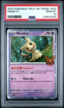 2024 POKEMON TRICK OR TRADE #037 MIMIKYU PSA 10 - Image 1