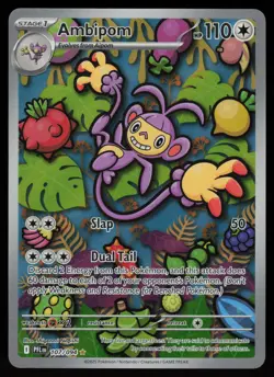 AMBIPOM 107/094 ILLUSTRATION RARE PHANTASMAL FLAMES POKEMON NM/M - Image 1
