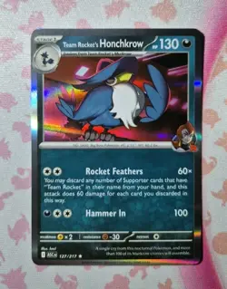 Pokemon Card Ascended Heroes 127/217 Team Rockets Honchkrow Holo Rare - Image 1