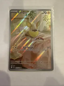 Yamper 099/094 Phantasmal Flames Full Art Ultra Rare Holo Pokemon Card NM - Image 1