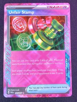 Pokemon TCG Twilight Masquerade Ace Spec Rare Holo Unfair Stamp 165/167 NM EN US - Image 1