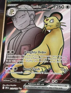 Pokemon TCG Team Rocket's Persian ex 219/182 Sv10: Destined Rivals - Full Art - Image 2
