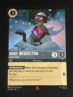 Disney Lorcana Winterspell Duke Weaselton - Surly Crook 182/204 NM Rare - Image 1