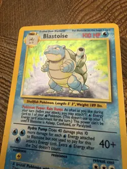 Pokemon Blastoise 2/102 Base Set Holo 1999 WOTC – Heavy Played - Image 3