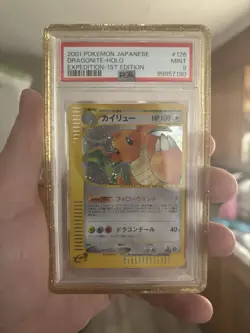 2001 Pokemon Japanese Expedition 126 Dragonite Holo 1st Edition PSA 9 - Image 1