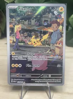 Pikachu 173/165 Illustration Rare 151 English Pokemon Card NM - Image 1