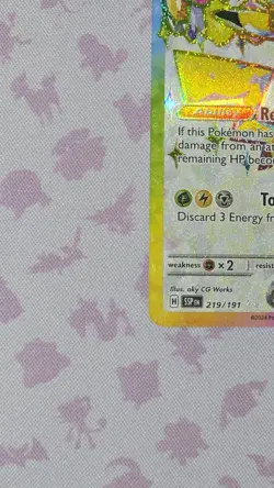 Pokemon TCG Crown Holo Pikachu ex 219/191 Surging Sparks NM Condition! - Image 4