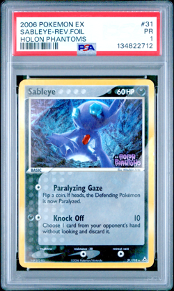 PSA 1 PR 2006 Pokemon EX Holon Phantoms Sableye REVERSE Holo Foil Rare 31/110 - Image 1
