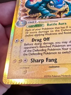 Feraligatr CRIMP ERROR 2/101 EX Dragon Frontiers Pokemon Card TCG Holo Rare - Nm - Image 2