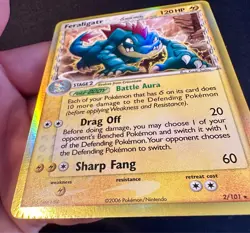 Feraligatr CRIMP ERROR 2/101 EX Dragon Frontiers Pokemon Card TCG Holo Rare - Nm - Image 3