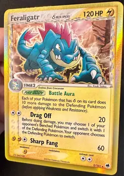 Feraligatr CRIMP ERROR 2/101 EX Dragon Frontiers Pokemon Card TCG Holo Rare - Nm - Image 5