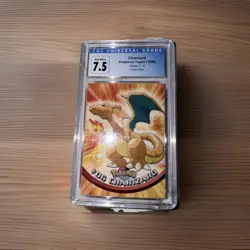 1999 Pokemon Topps Series 1 #6 Charizard First Print, Blue Label CGC 7.5 NM+ - Image 1