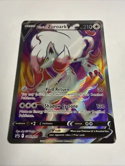 Pokemon TCG Hisuian Zoroark v SWSH297 Holo Promo Card Black Star - Image 2