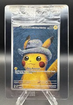 PIKACHU VAN GOGH WITH GREY FELT HAT SVP EN 085 PROMO POKEMON CARD-SEALED - Image 1