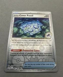 Pokemon TCG * SV Black Bolt 080/086 Antique Cover Fossil* REVERSE HOLO FRESH PK - Image 2