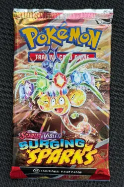 Pokemon TCG Surging Sparks (SV08) Booster Pack Exeggutor Art New & Sealed 22.49g - Image 1