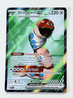 Orthworm ex 162/142 Full Art Holo Pokemon Sv07: Stellar Crown English Near Mint - Image 3