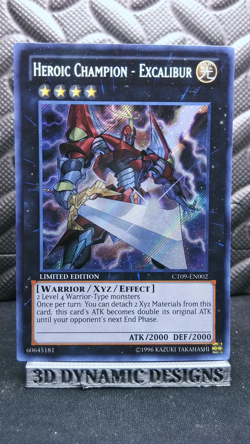 | Yugioh Heroic Champion - Excalibur CT09-EN002 Secret Rare VLP 🔥 | - Image 1