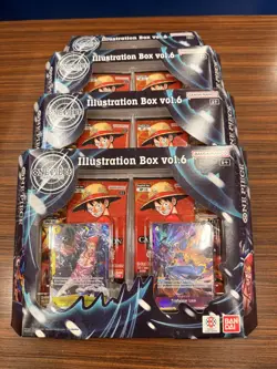 One Piece Card Game Illustration Box Vol. 6. Set Of 4 New Factory Sealed English - Image 1