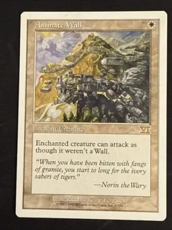 1x Animate Wall (1) Classic Sixth Edition] LP MTG Magic the Gathering x1 MKE - Image 1