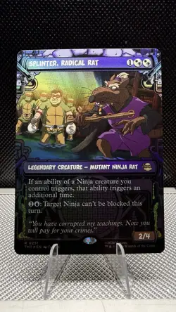 MTG TMNT SEWER FRAME SHOWCASE R Splinter, Radical Rat #0251 foil - Image 1