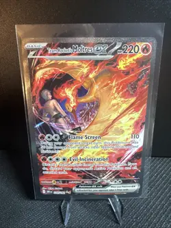 Pokemon Team Rocket's Moltres SIR EX 229/182 Destined Rivals NM - Image 1