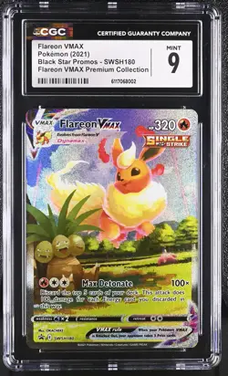 Flareon Vmax SWSH180 Premium Collection Pokemon CGC 9 Mint *002 - Image 1
