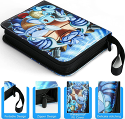 Blastoise Pokemon Inspired Card Album Book Collectors Pocket Trading Card Case - Image 2