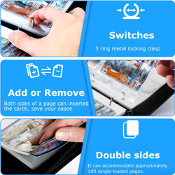 Blastoise Pokemon Inspired Card Album Book Collectors Pocket Trading Card Case - Image 4