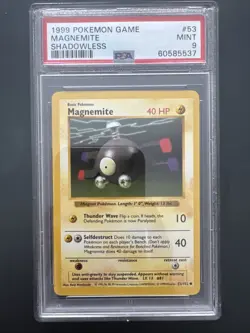 1999 Pokemon Game Magnemite Shadowless Mint 9 - Image 1