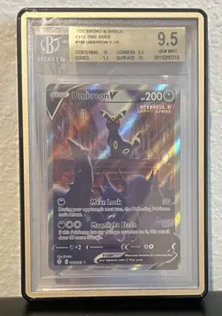 Pokemon Umbreon V Evolving Skies Full Alt Art #189 BGS 9.5 Gem Mint w/ SlabMag - Image 1