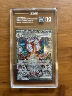 Pokemon TCG Charizard EX Obsidian Flames 223/197 TAG 10 - Image 1