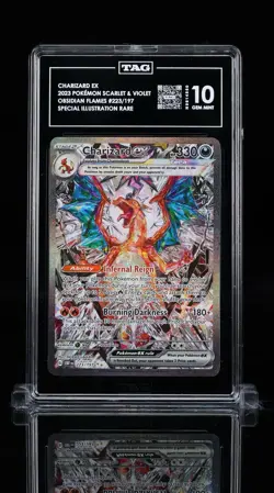 Pokemon TCG Charizard EX Obsidian Flames 223/197 TAG 10 - Image 2
