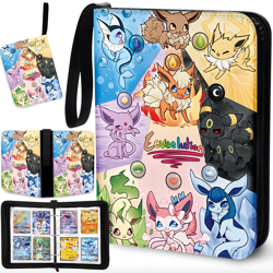 Umbreon Eevee Pokemon Inspired Trading Card Binder Case 400 Slots Chibi Design - Image 1