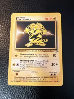 Electabuzz 24/130 Pokemon Non Holo Base Set 2 Rare TCG Vintage 1999 WOTC LP+ * - Image 1