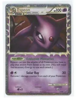 2014 Pokemon HeartGold & SoulSilver Undaunted Espeon Holo Rare #81/90 - Image 1