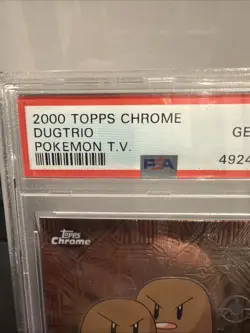 2000 TOPPS CHROME POKEMON T.V. #51 DUGTRIO PSA 10 - Image 2