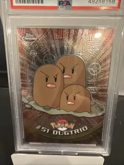 2000 TOPPS CHROME POKEMON T.V. #51 DUGTRIO PSA 10 - Image 4
