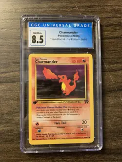 Charmander 50/82 1st Edition Team Rocket Pokemon CGC 8.5 NM/MINT+ old label - Image 1