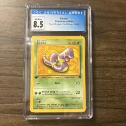 Ekans 56/82 1st Edition Team Rocket Pokemon CGC 8.5 NM/MINT+ Old Label - Image 1